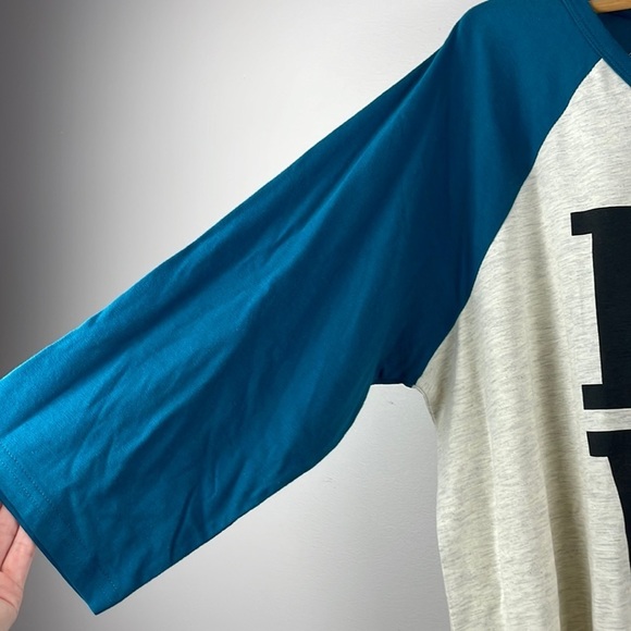 NWOT Women Within Shirt SZ 1X 22/24 3/4 Length Sleeve Scoop Neck Football - Picture 5 of 6